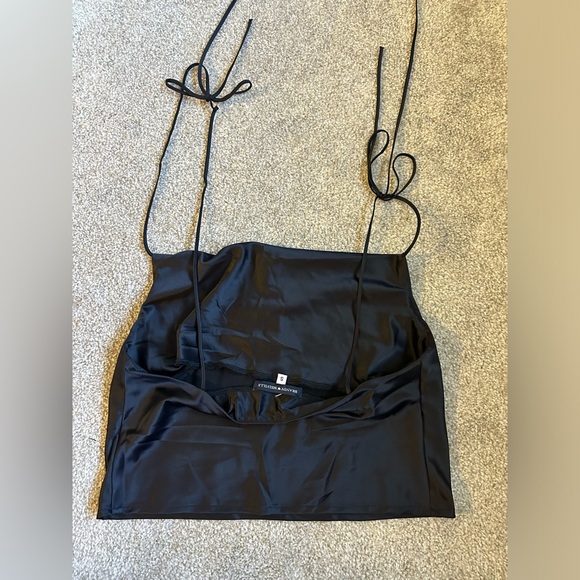 Brandy Melville satin top w/ ribbon strap - Picture 2 of 2